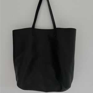 Madewell Black real leather Tote transport Bag